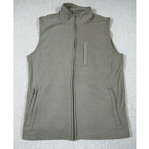 Mountain Khakis Mens Medium Tan Zip Front Textured Vest Outdoor Casual Layer